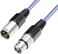 XLR male - XLR female kabel 20.0m BLUE